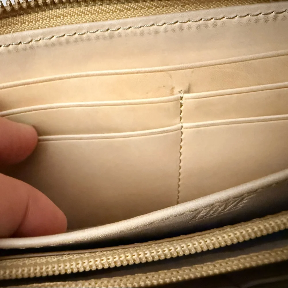 Frye Campus Rivet Zip-Around Leather Wallet Color Tan - Picture 5 of 14